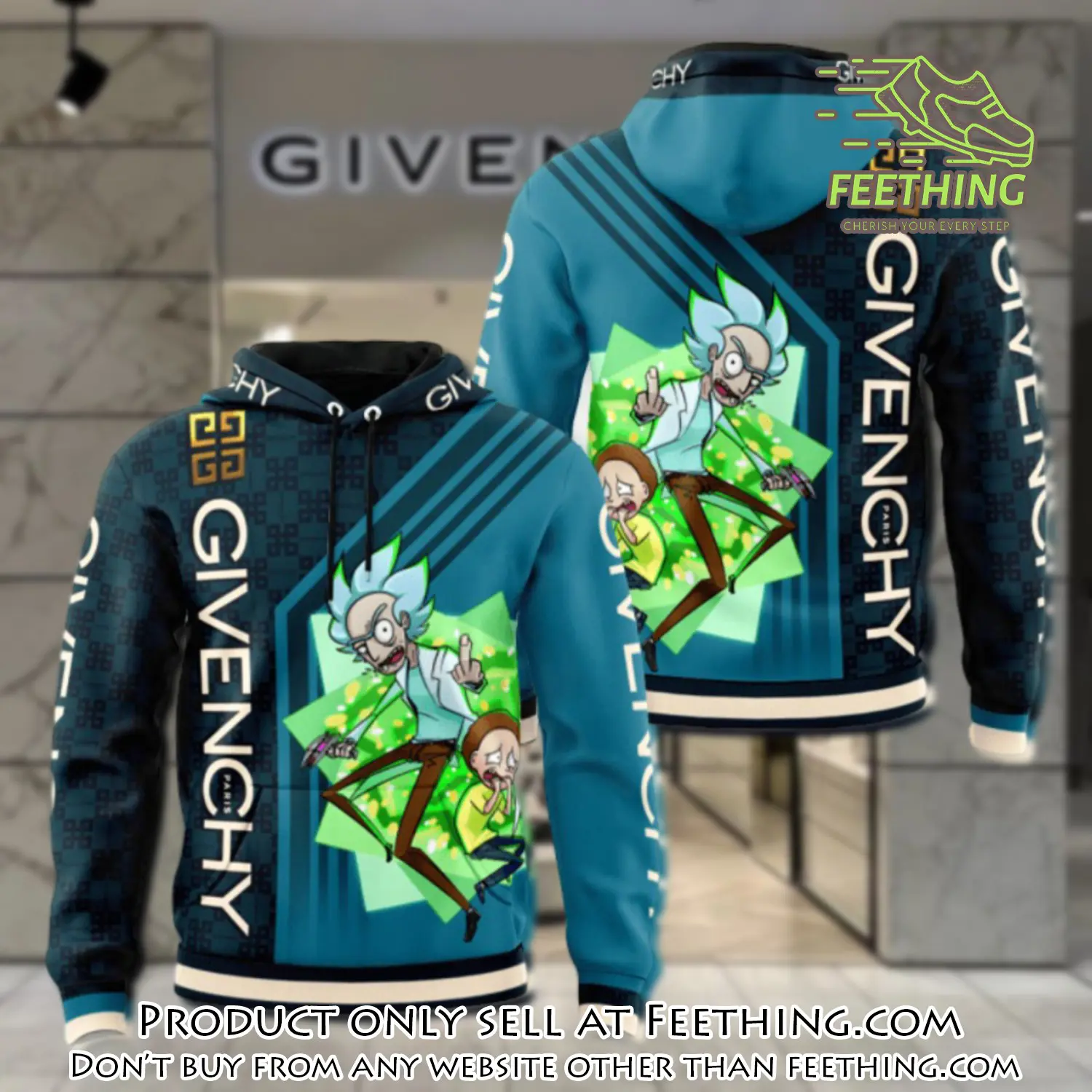 Givenchy rick and morty unisex hoodie luxury brand gifts  jh2011 ft4247530